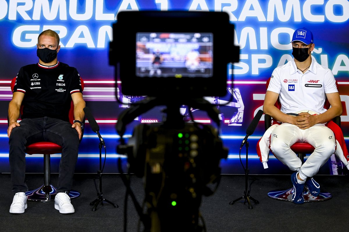 Valtteri Bottas, Mercedes and Mick Schumacher, Haas F1 in the Press Conference