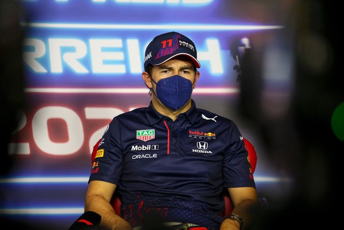 Sergio Pérez, Red Bull Racing en la conferencia de prensa