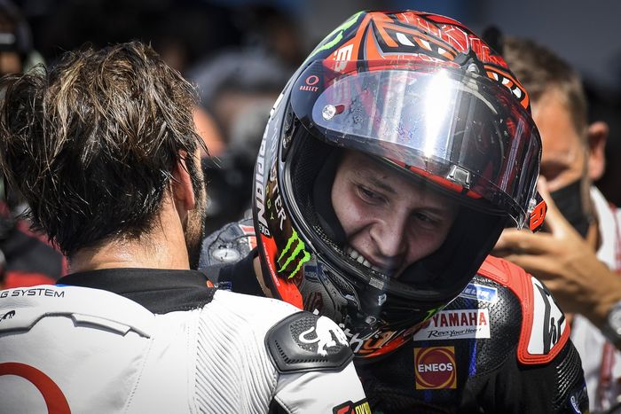 Ganador de la carrera Fabio Quartararo, Yamaha Factory Racing, Johann Zarco, Pramac Racing
