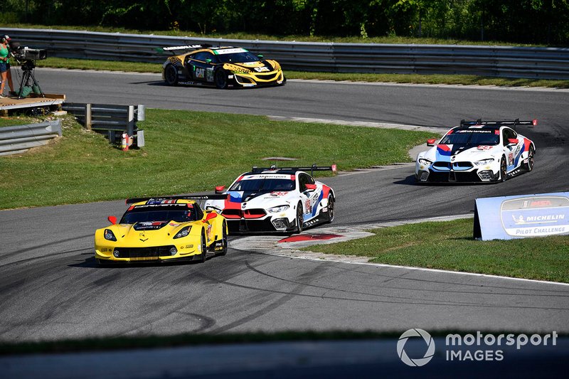 #4 Corvette Racing Corvette C7.R, GTLM: Oliver Gavin, Marcel Fassler, #24 BMW Team RLL BMW M8 GTE, GTLM: Jesse Krohn, John Edwards, #25 BMW Team RLL BMW M8 GTE, GTLM: Tom Blomqvist, Connor De Phillippi