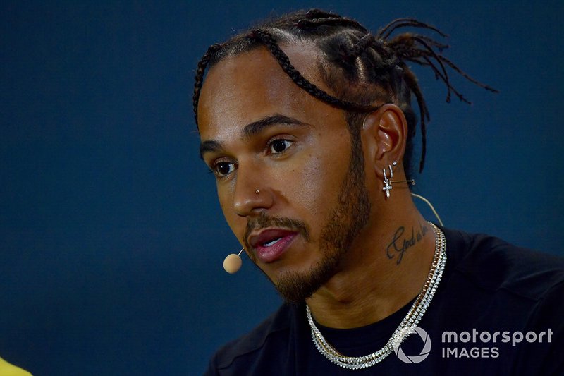 Lewis Hamilton em coletiva