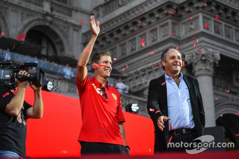 Sebastian Vettel, Ferrari and Gerhard Berger