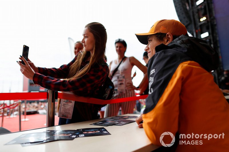 Lando Norris, McLaren, meets fans