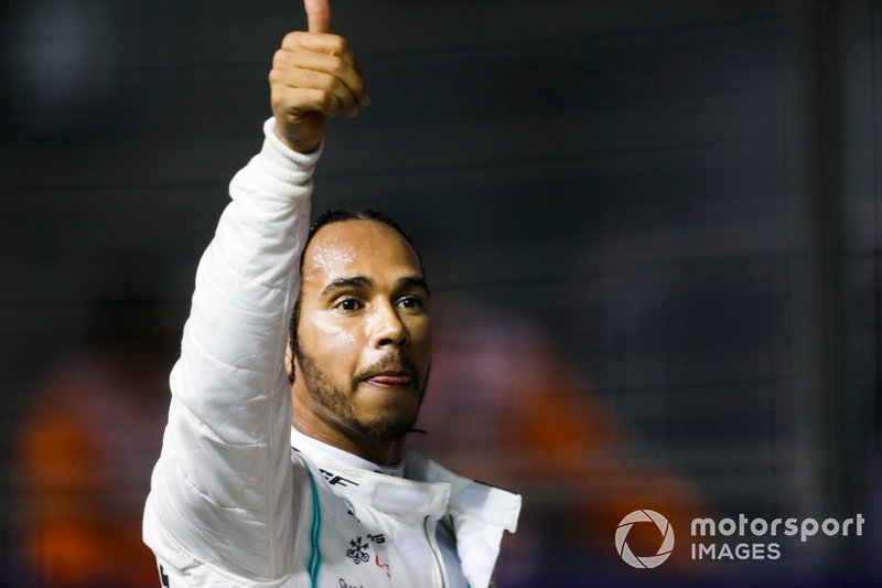 Lewis Hamilton, Mercedes AMG F1 festeggia al Parc Ferme