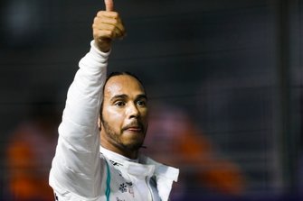 Lewis Hamilton, Mercedes AMG F1 celebrates in Parc Ferme