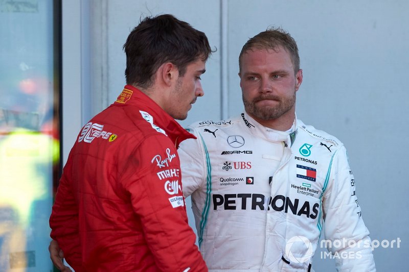 Charles Leclerc, Ferrari, Valtteri Bottas, Mercedes AMG F1