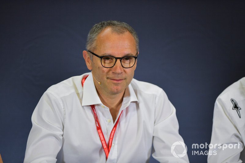 Stefano Domenicali alla conferenza stampa per le nuove gomme F2