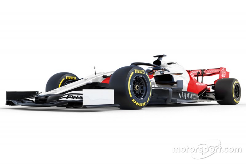 Designstudie: McLaren MCL34 in Rot und Weiß