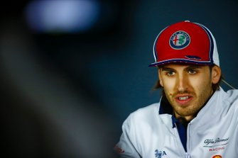 Antonio Giovinazzi, Alfa Romeo Racing en conférence de presse