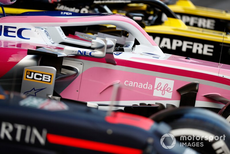 Red Bull Racing RB15, Racing Point RP19 and Renault R.S.19