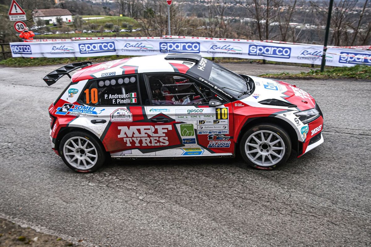 Paolo Andreucci, Francesco Pinelli, Team MRF Tyres, Skoda Fabia Rally2 Evo