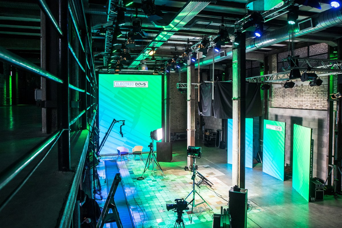 Backstage of the first Electric Days Digital event in the United States.