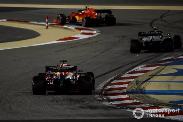 Charles Leclerc, Ferrari SF1000, Kevin Magnussen, Haas VF-20, Max Verstappen, Red Bull Racing RB16