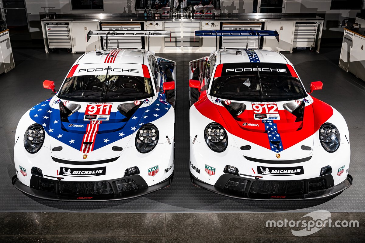 #911 Porsche GT Team Porsche 911 RSR: Frederic Makowiecki, Nick Tandy, Earl Bamber, #912 Porsche GT Team Porsche 911 RSR: Earl Bamber, Laurens Vanthoor, Neel Jani
