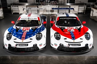 #911 Porsche GT Team Porsche 911 RSR: Frederic Makowiecki, Nick Tandy, Earl Bamber, #912 Porsche GT Team Porsche 911 RSR: Earl Bamber, Laurens Vanthoor, Neel Jani