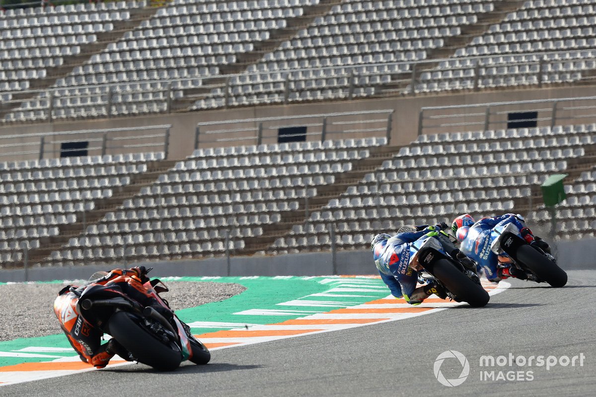 Joan Mir, Team Suzuki MotoGP, Alex Rins, Team Suzuki MotoGP, Pol Espargaro, Red Bull KTM Factory Racing
