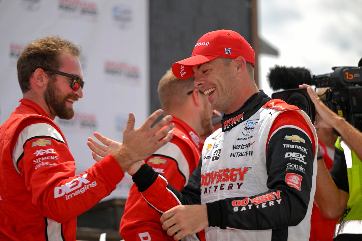 Ganador Scott McLaughlin, Team Penske Chevrolet, Victory Lane