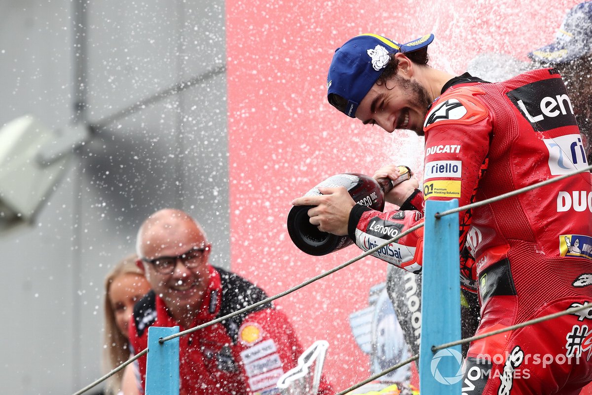 Podio: ganador Francesco Bagnaia, Ducati Team