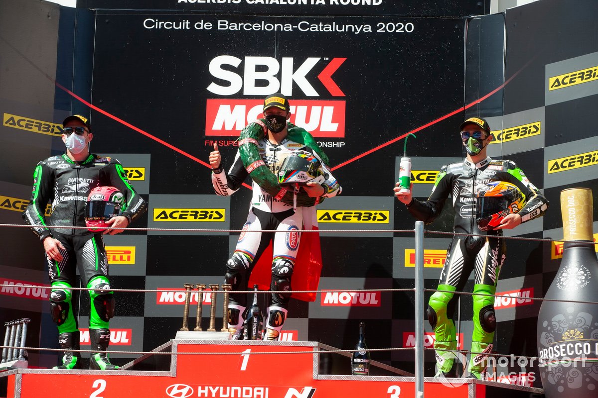 Lucas Mahias, Kawasaki Puccetti Racing, Andrea Locatelli, BARDAHL Evan Bros. WorldSSP Team, Philipp Oettl, Kawasaki Puccetti Racing