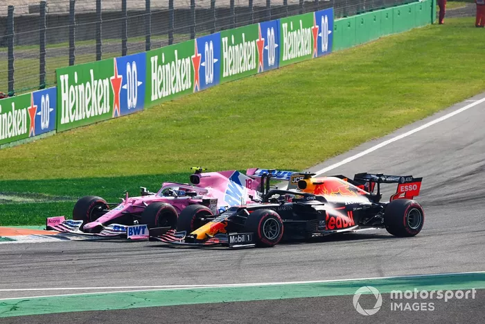 Max Verstappen, Red Bull Racing RB16, Lance Stroll, Racing Point RP20