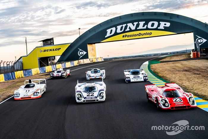 Zwycięskie samochody Porsche: Porsche 936/81 Spyder, Porsche 919 Hybrid, 1971 Porsche 917 KH #22, Porsche 911 GT1 98, Porsche 962 C and 1970 Porsche 917 KH #23