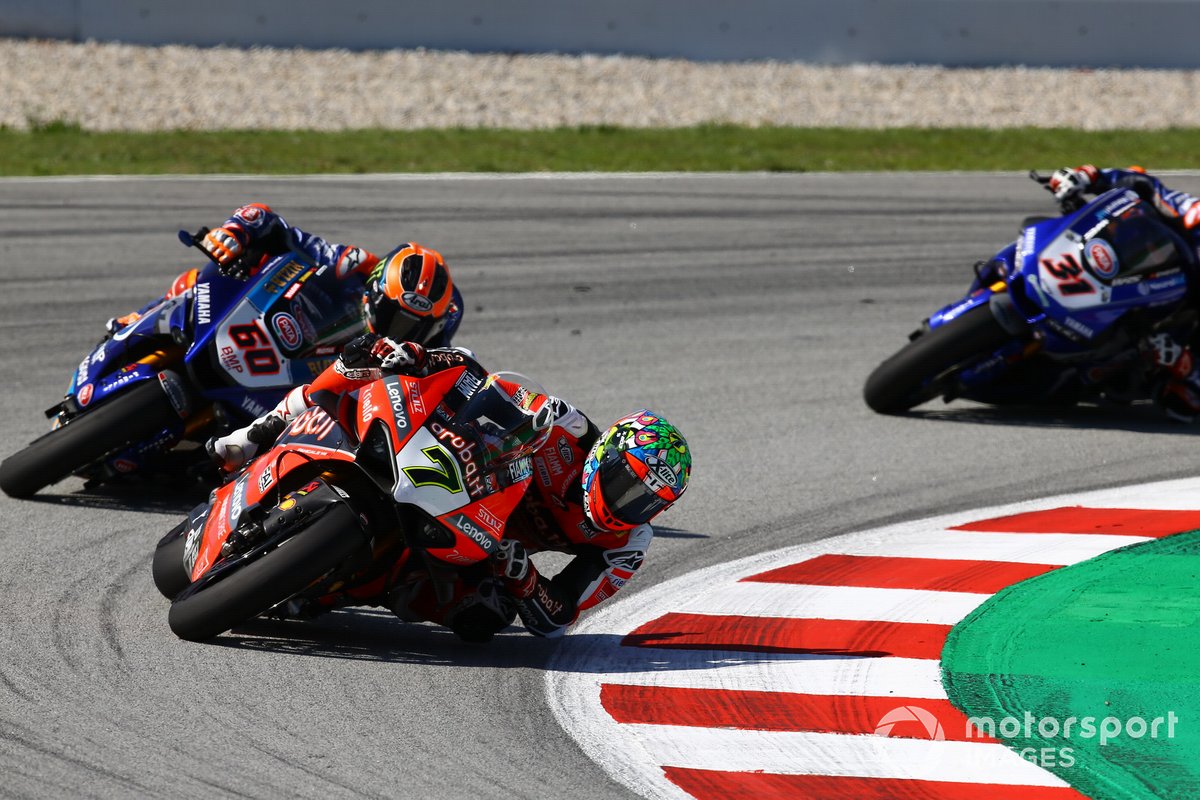 Chaz Davies, ARUBA.IT Racing Ducati, Michael van Der Mark, Pata Yamaha, Garrett Gerloff, GRT Yamaha