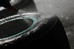 Pirelli tyres are washed