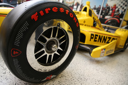 Helio Castroneves, Team Penske Chevrolet with the Pennzoil livery for the 100th Indy 500
