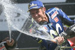 Sur le podium : le troisième, Valentino Rossi, Yamaha Factory Racing