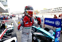 Daniel Abt, Audi Sport ABT Schaeffler, celebrates after winning the race