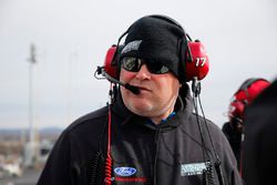 Ricky Stenhouse Jr., Roush Fenway Racing, Ford Fusion Fastenal spotter Mike Herman on the spotter's stand