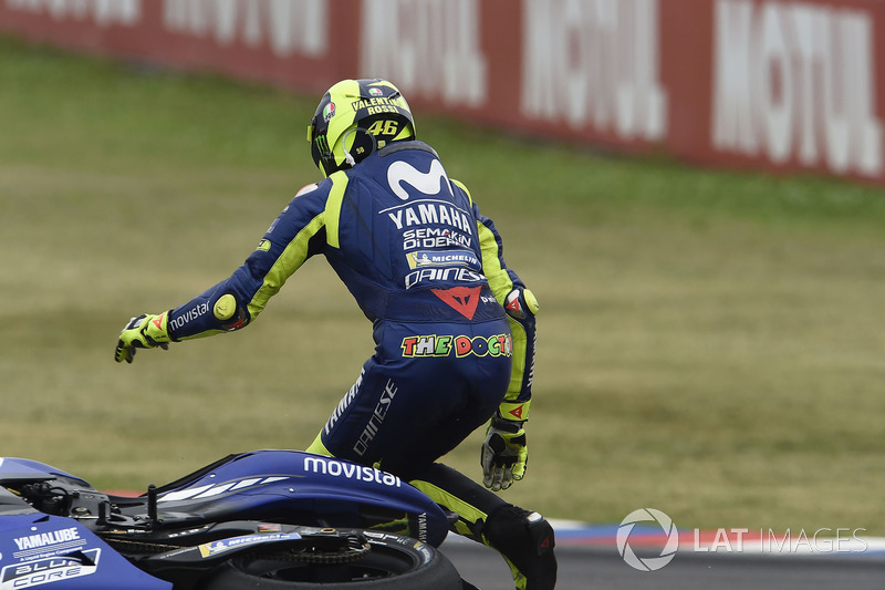 Accidente de Marc Márquez, Repsol Honda Team y Valentino Rossi, Yamaha Factory Racing