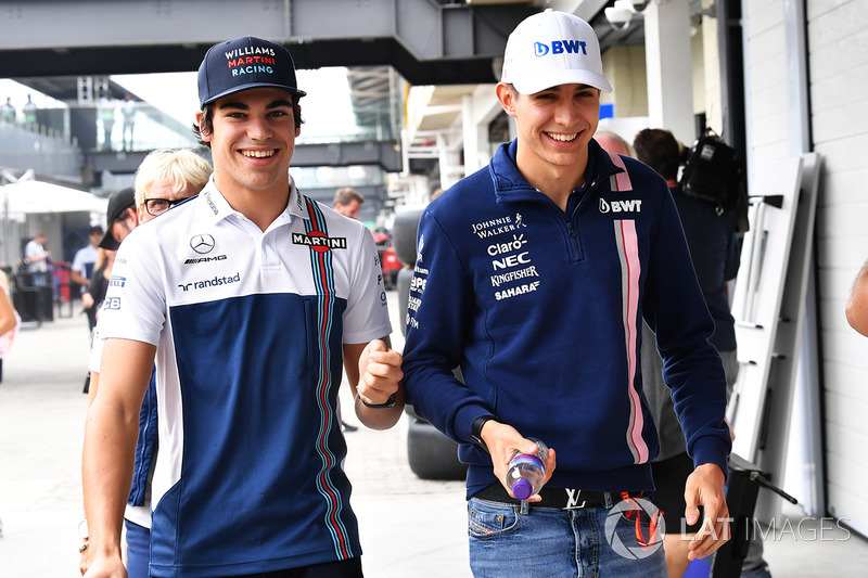 Lance Stroll, Williams ed Esteban Ocon, Sahara Force India F1