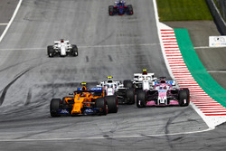 Stoffel Vandoorne, McLaren MCL33, Sergio Perez, Force India VJM11, Sergey Sirotkin, Williams FW41, Charles Leclerc, Sauber C37