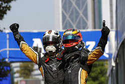 Jean-Eric Vergne, Techeetah congratulates his team mate Andre Lotterer, Techeetah