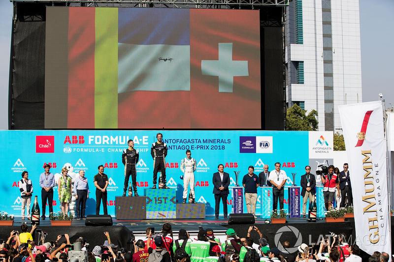 Jean-Eric Vergne, Techeetah, Andre Lotterer, Techeetah make up the first 1st 2nd finish in Formula E