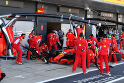 Sebastian Vettel, Ferrari SF71H, pit stop