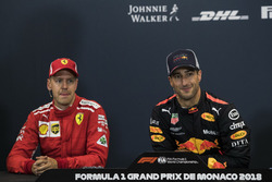 Sebastian Vettel, Ferrari and Daniel Ricciardo, Red Bull Racing in the Press Conference