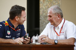 Christian Horner, Team Principal, Red Bull Racing, and Helmut Markko, Consultant, Red Bull Racing