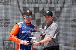 Scott Dixon, Chip Ganassi Racing Honda, sur le podium