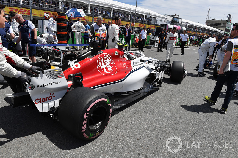 Charles Leclerc, Sauber C37 sur la grille