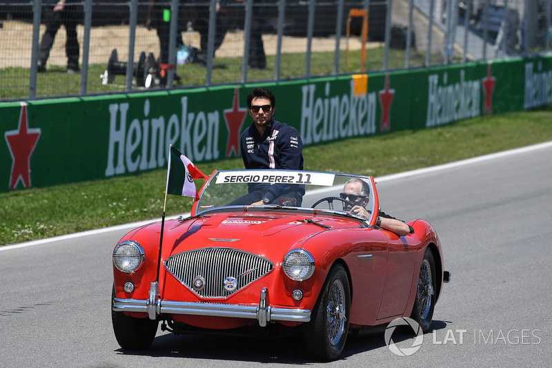 Sergio Perez, Force India on the drivers parade