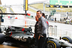 Guenther Steiner, Team Principal, Haas F1 Team, Gene Haas, Team Owner, Haas F1 Team, at the Haas F1 Teams home race photo call