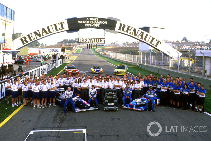 The works Renault engine teams Williams and Benetton