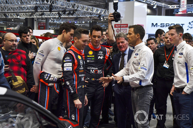 Nicolas Gilsoul, Thierry Neuville, Sébastien Ogier et Elfyn Evans