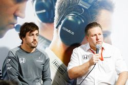 Fernando Alonso, McLaren, Zak Brown, Executive Director, McLaren Technology Group, hold a press conference