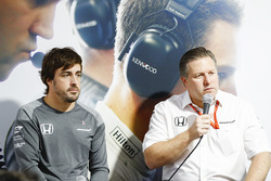 Fernando Alonso, McLaren, Zak Brown, Executive Director, McLaren Technology Group, hold a press conf
