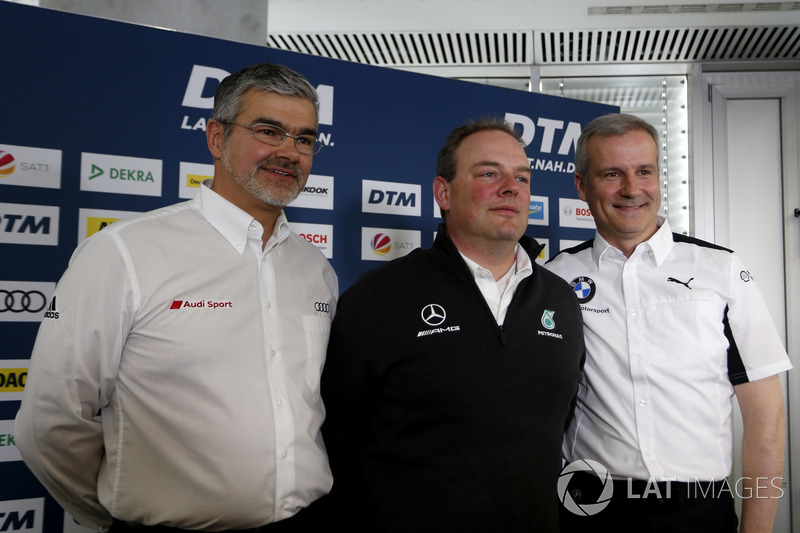 Conferencia de prensa con Dieter Gass, jefe de DTM Audi Sport, Ullrich Fritz, director de Mercedes-AMG HWA, Jens Marquardt, BMW Motorsport Director