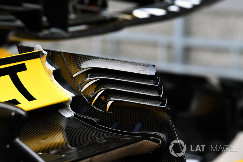 Detalle del ala trasera del Renault Sport F1 Team R.S. 18