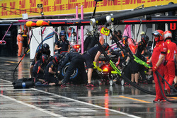 Max Verstappen, Red Bull Racing RB14 pit stop